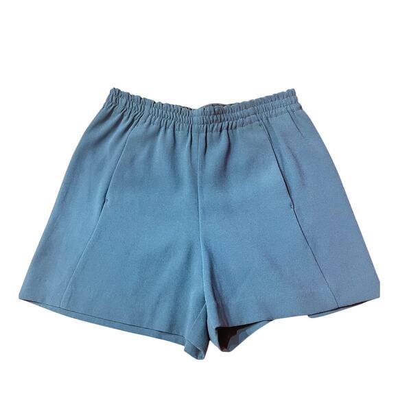 Babaton Aritzia Darren Women Blue Shorts Size XS Triacelate Blend - Picture 1 of 9